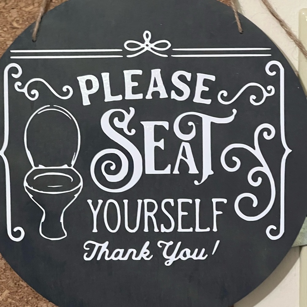 Brand new bathroom signs.  Very cute!